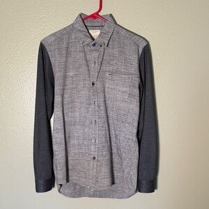 7 Diamonds Heathered Gray Button-Up Shirt